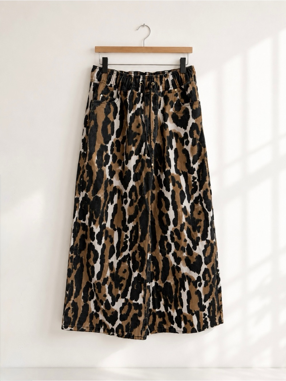 AJE Studio Sienna Wide Leg Jeans Animal Print